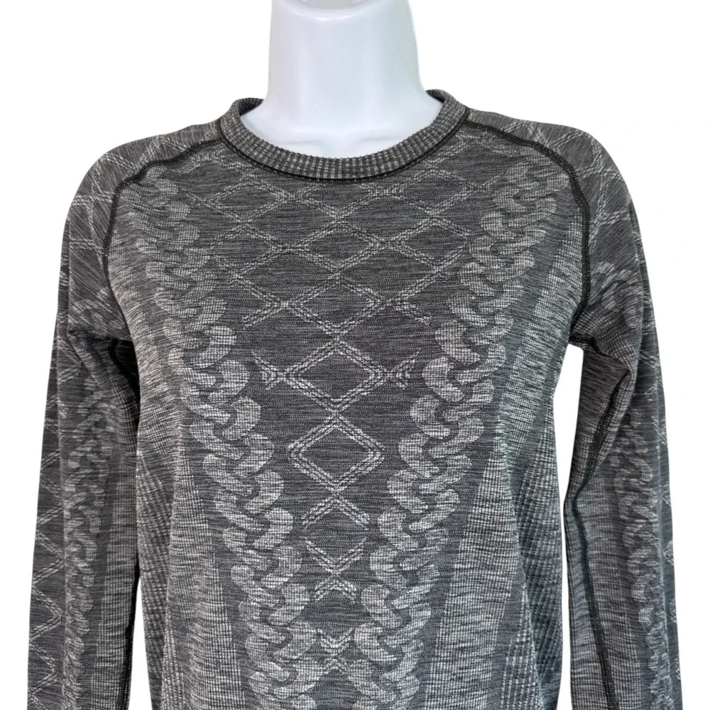 Lululemon Womens Rest Less Pullover Sz 4‎ Seamless Thumbholes Running Midlayer